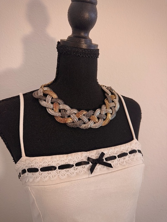 None Jewelry - Y2K Style Chunky Twisted Chain Necklace